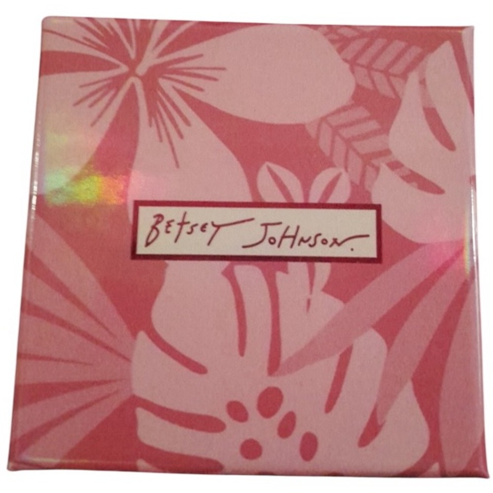BETSEY JOHNSON SET Pink & Purple Ombré Orchid Earrings Necklace & Ring NEW NWT - Picture 10 of 16
